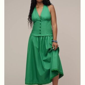 Maeve Green Backless Dress